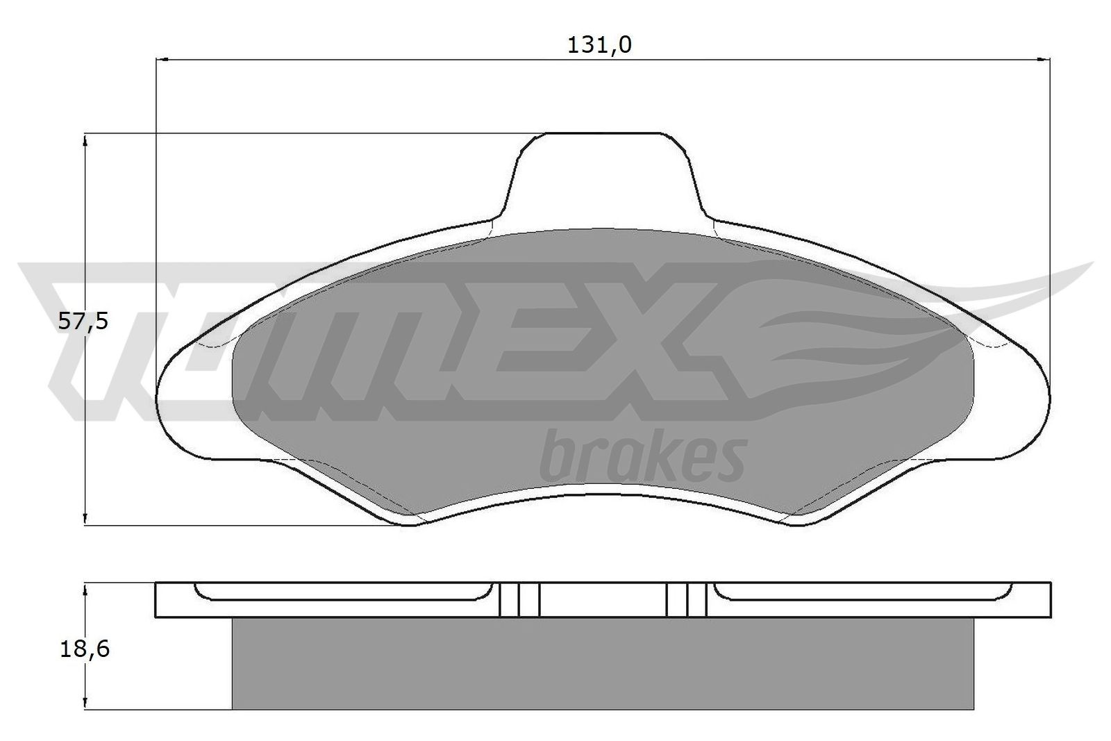 Obrázok Sada brzdových platničiek kotúčovej brzdy TOMEX Brakes  TX1082